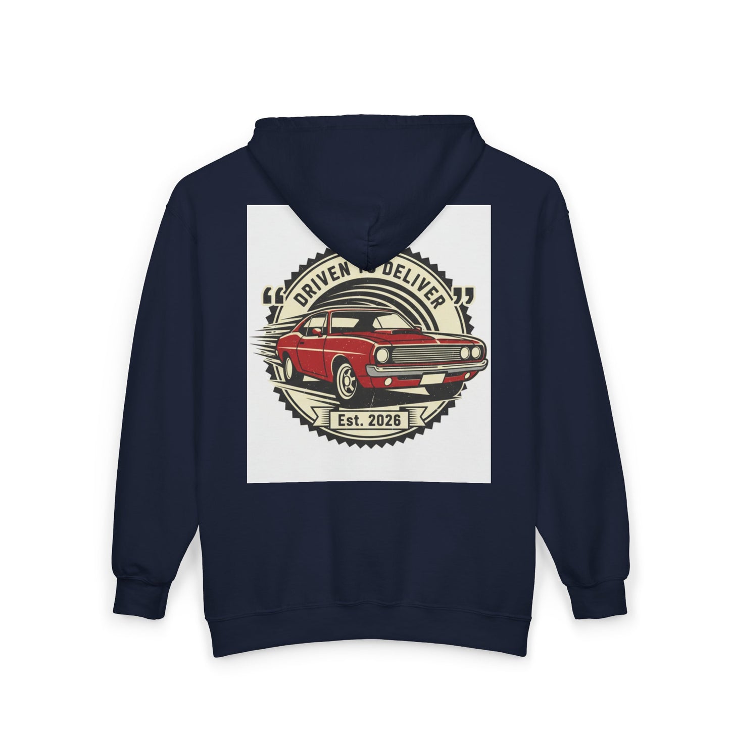 Classic Muscle Car Zip Hoodie | Driven to Deliver Co. Retro Auto Gear