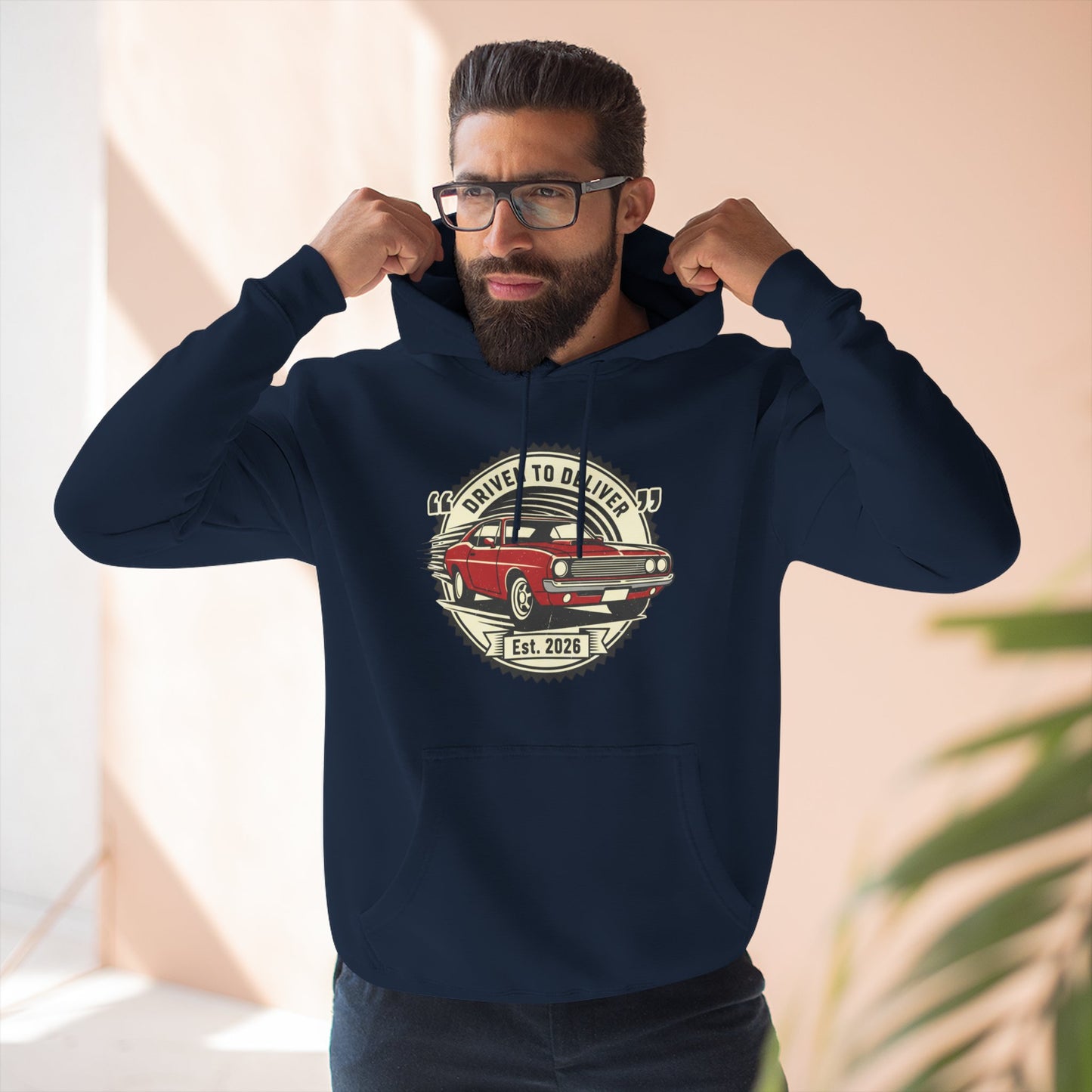 Classic Muscle Car Hoodie - Vintage Automotive Pullover | Driven to Deliver
