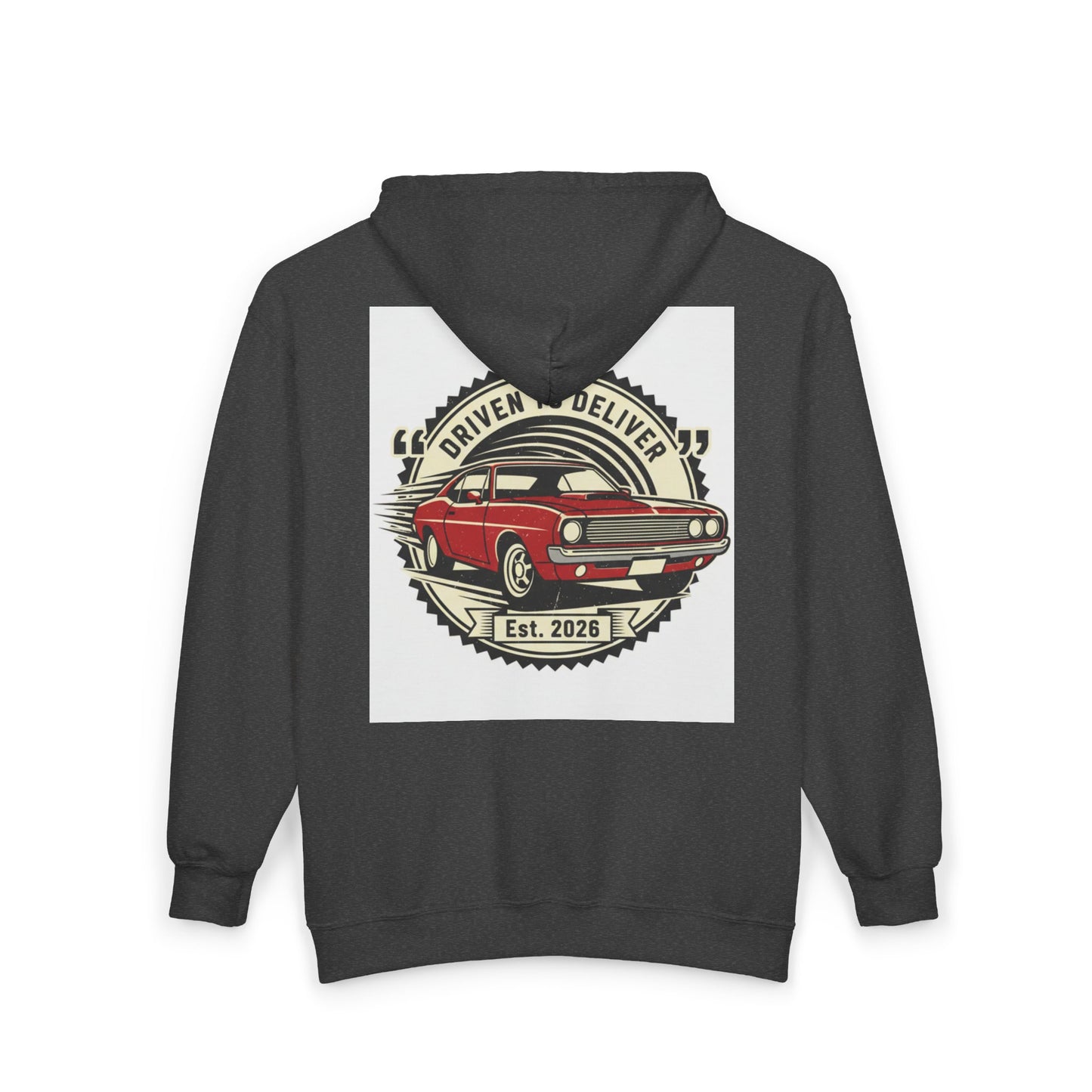 Classic Muscle Car Zip Hoodie | Driven to Deliver Co. Retro Auto Gear