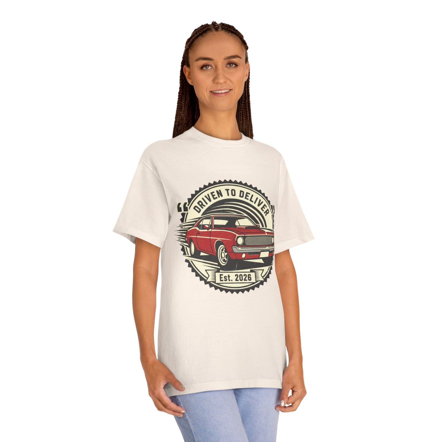 Vintage Red Muscle Car T-Shirt | Driven to Deliver Co.