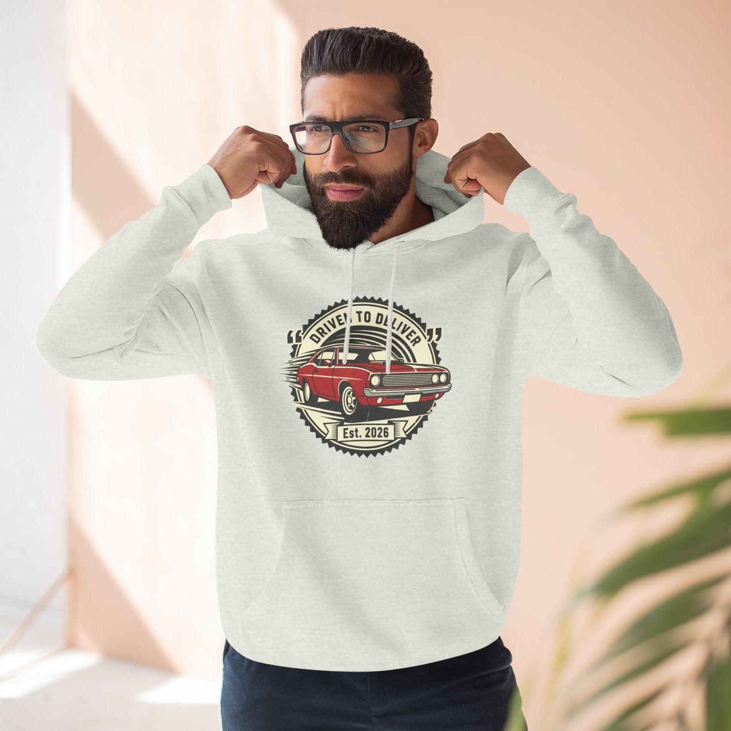 Classic Muscle Car Hoodie - Vintage Automotive Pullover | Driven to Deliver