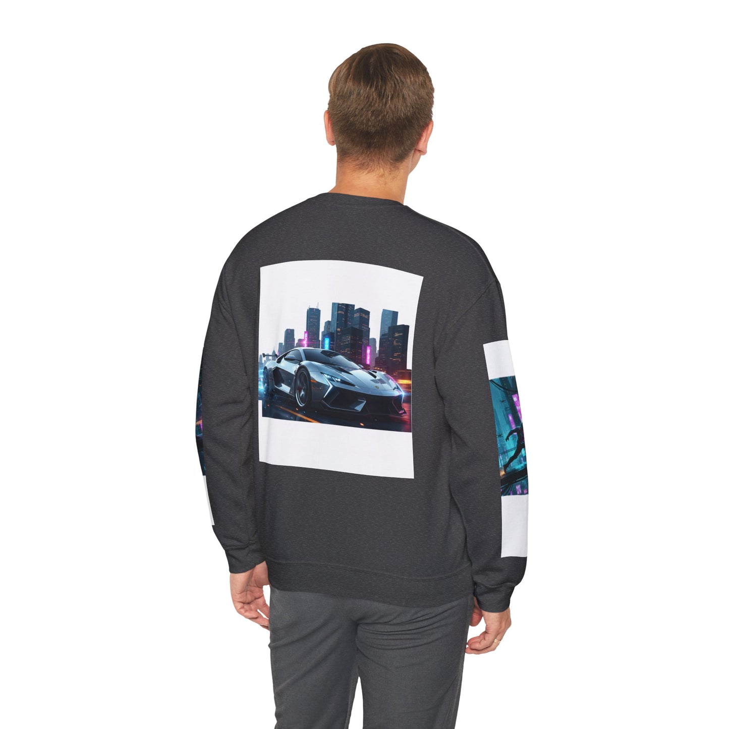 Cyberpunk Cityscape Graphic Sweatshirt - Neon Dystopian Streetwear | Driven to Deliver Co