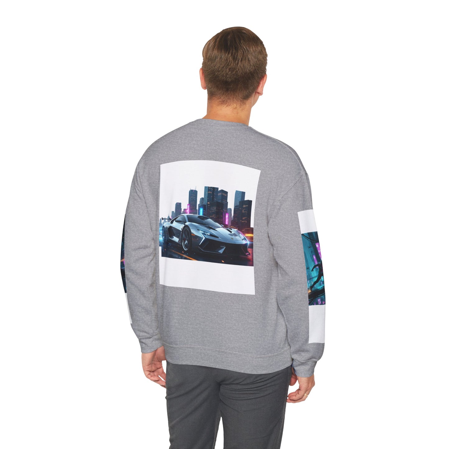 Cyberpunk Cityscape Graphic Sweatshirt - Neon Dystopian Streetwear | Driven to Deliver Co
