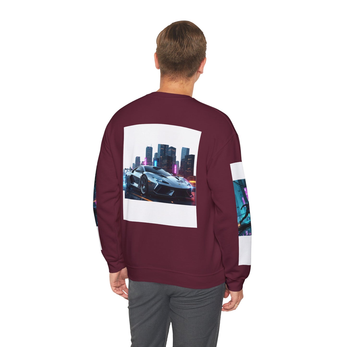 Cyberpunk Cityscape Graphic Sweatshirt - Neon Dystopian Streetwear | Driven to Deliver Co
