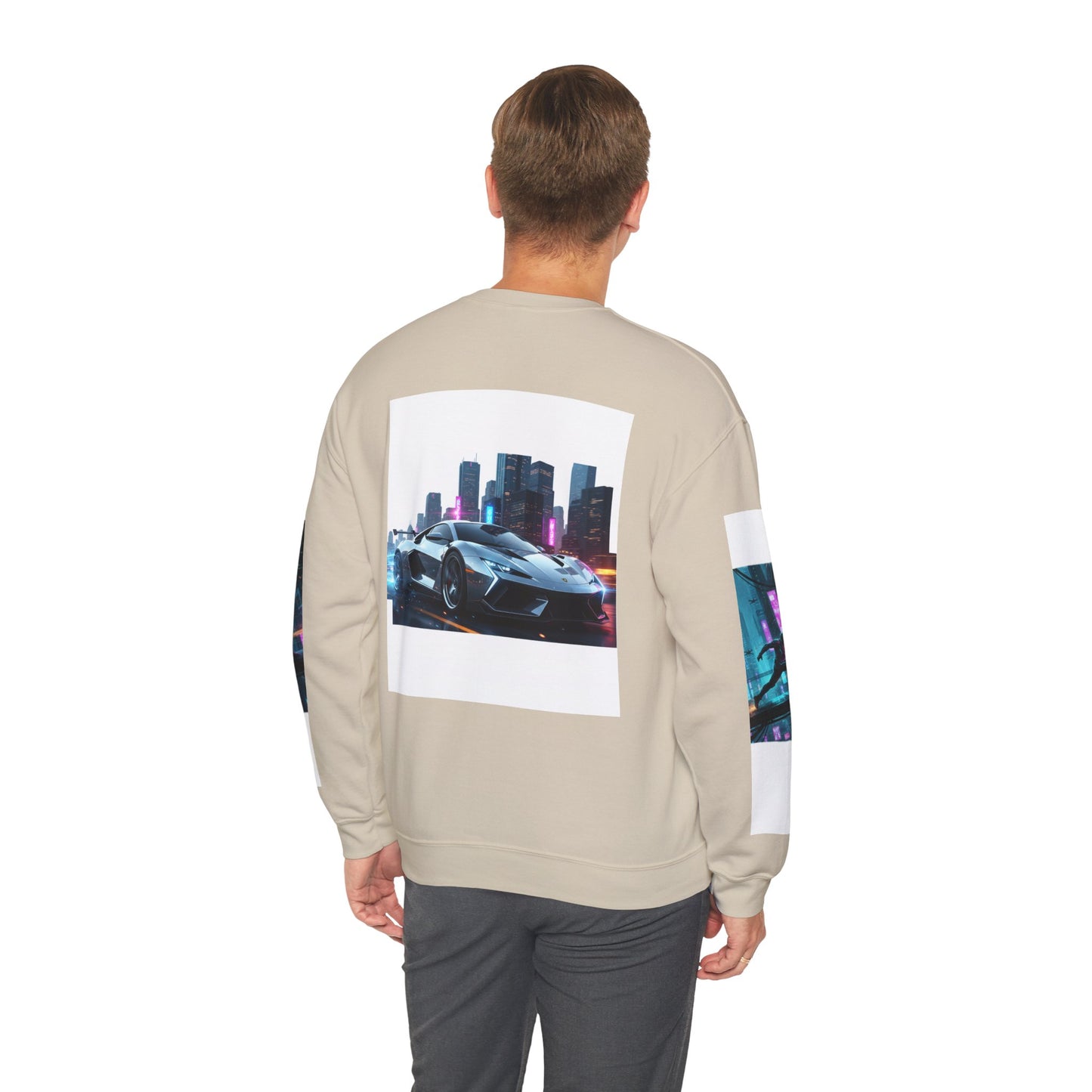 Cyberpunk Cityscape Graphic Sweatshirt - Neon Dystopian Streetwear | Driven to Deliver Co