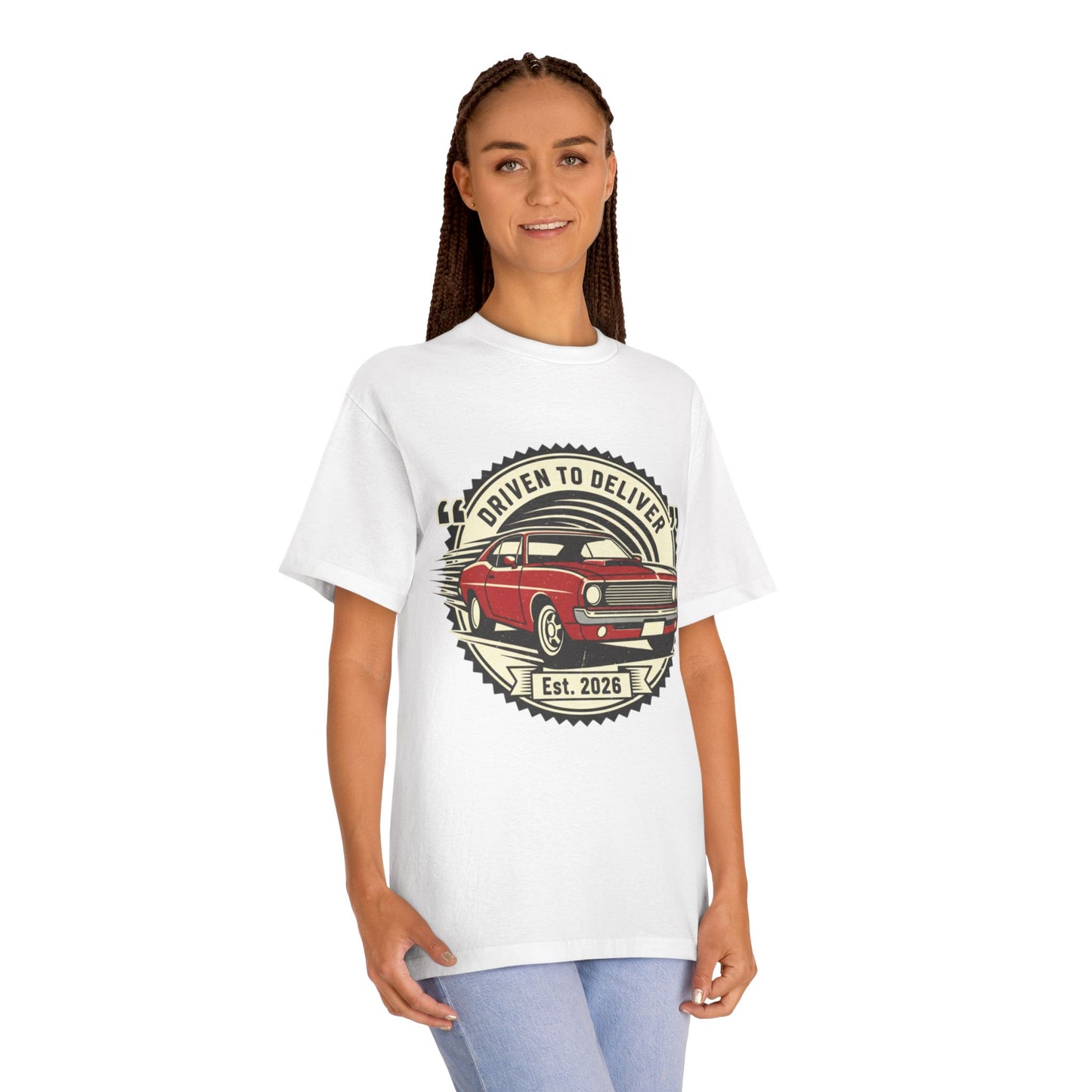 Vintage Red Muscle Car T-Shirt | Driven to Deliver Co.