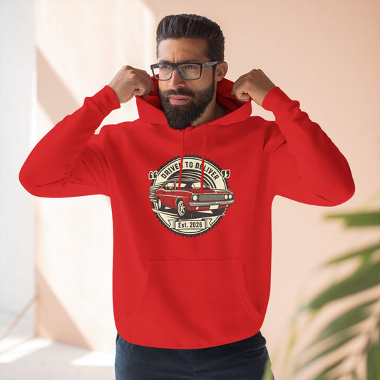 Classic Muscle Car Hoodie - Vintage Automotive Pullover | Driven to Deliver