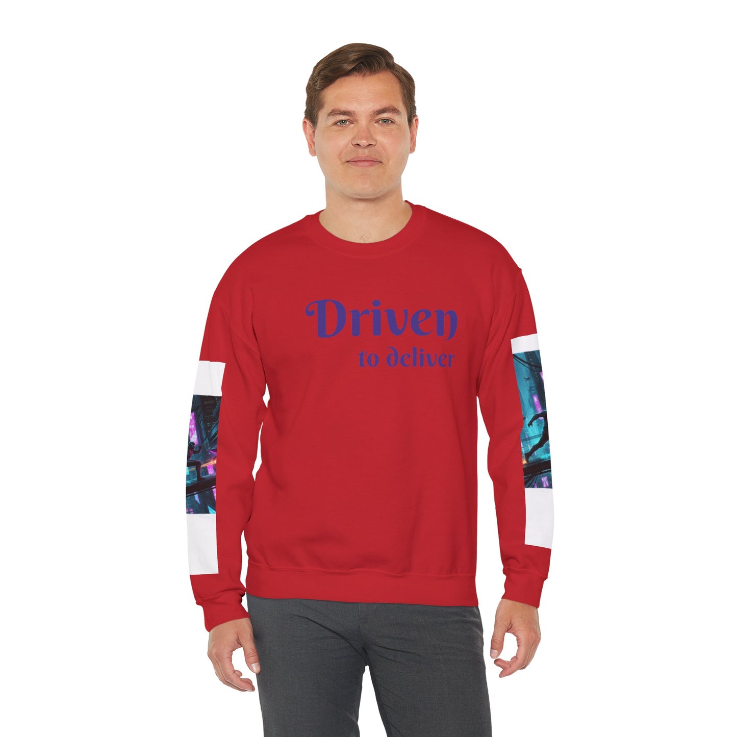 Cyberpunk Cityscape Graphic Sweatshirt - Neon Dystopian Streetwear | Driven to Deliver Co