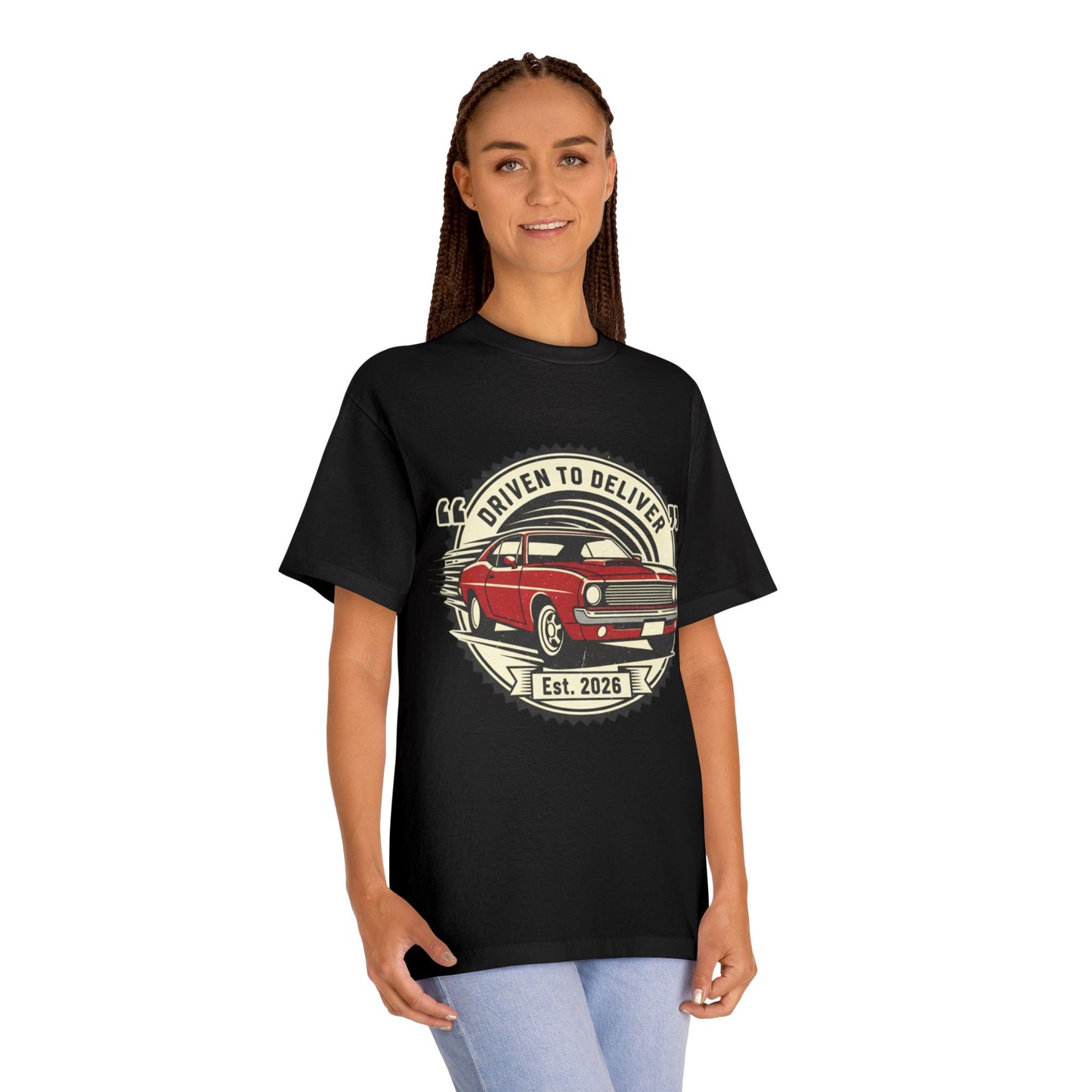 Vintage Red Muscle Car T-Shirt | Driven to Deliver Co.