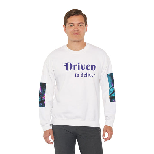 Cyberpunk Cityscape Graphic Sweatshirt - Neon Dystopian Streetwear | Driven to Deliver Co
