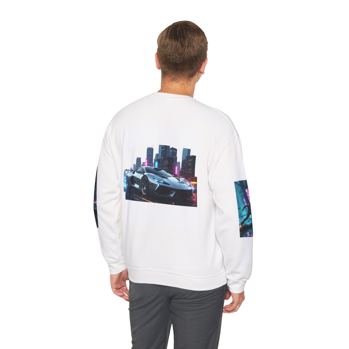 Cyberpunk Cityscape Graphic Sweatshirt - Neon Dystopian Streetwear | Driven to Deliver Co