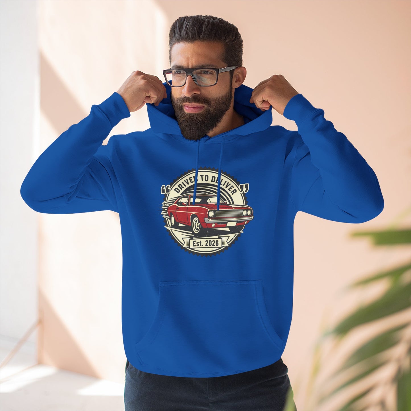 Classic Muscle Car Hoodie - Vintage Automotive Pullover | Driven to Deliver