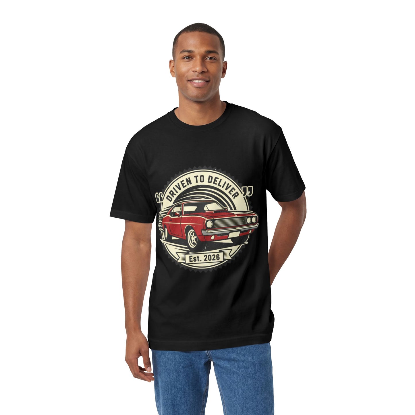 Vintage Red Muscle Car T-Shirt | Driven to Deliver Co.