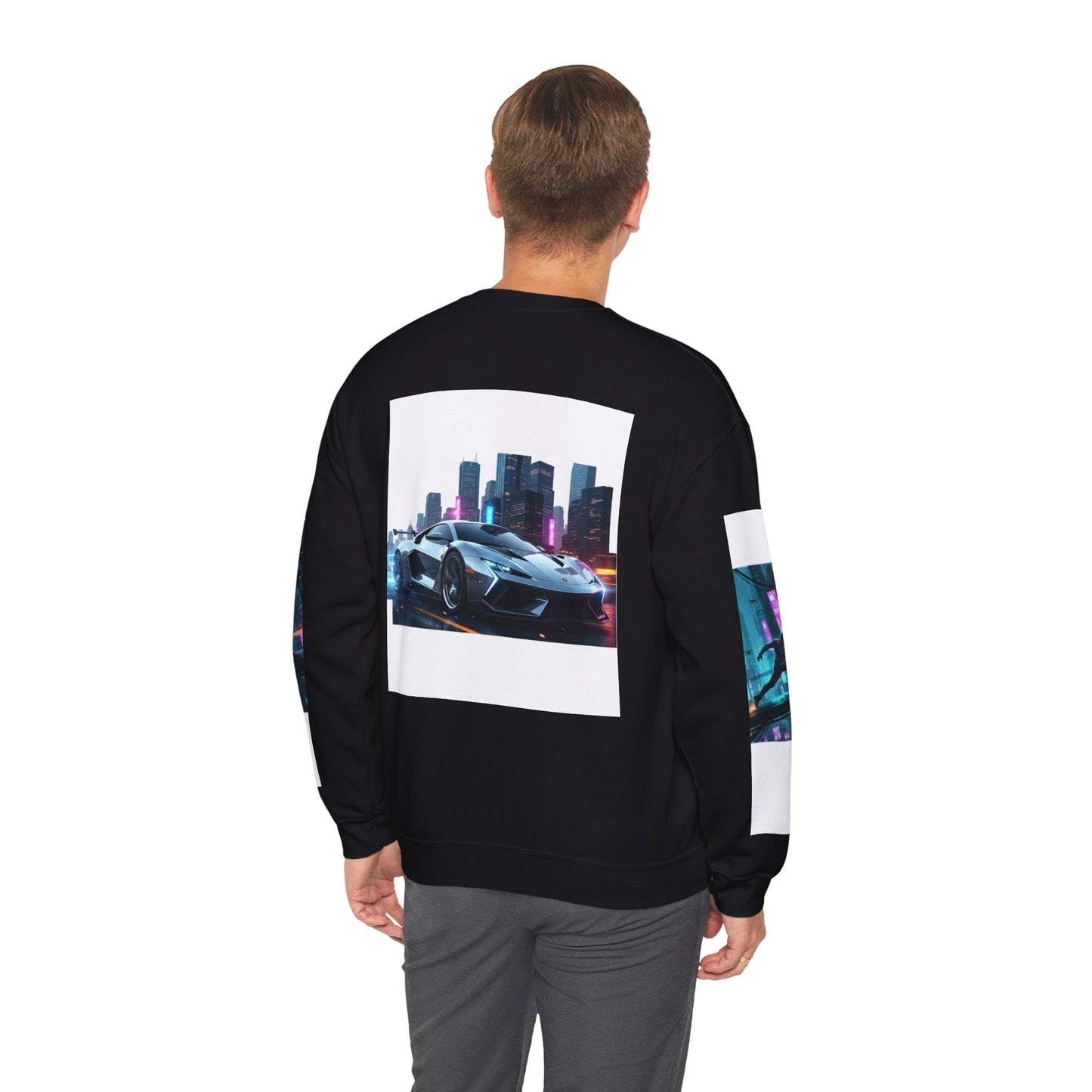 Cyberpunk Cityscape Graphic Sweatshirt - Neon Dystopian Streetwear | Driven to Deliver Co