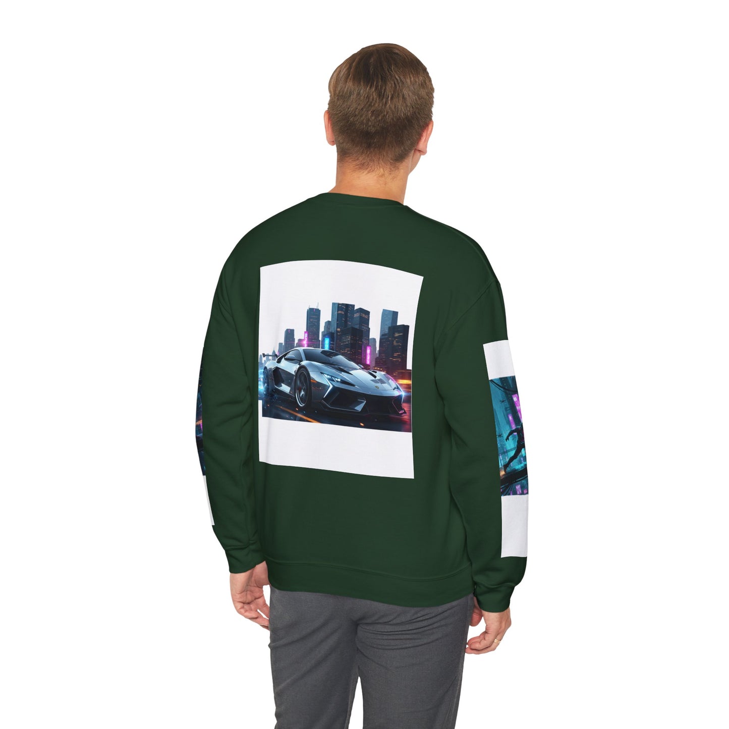 Cyberpunk Cityscape Graphic Sweatshirt - Neon Dystopian Streetwear | Driven to Deliver Co