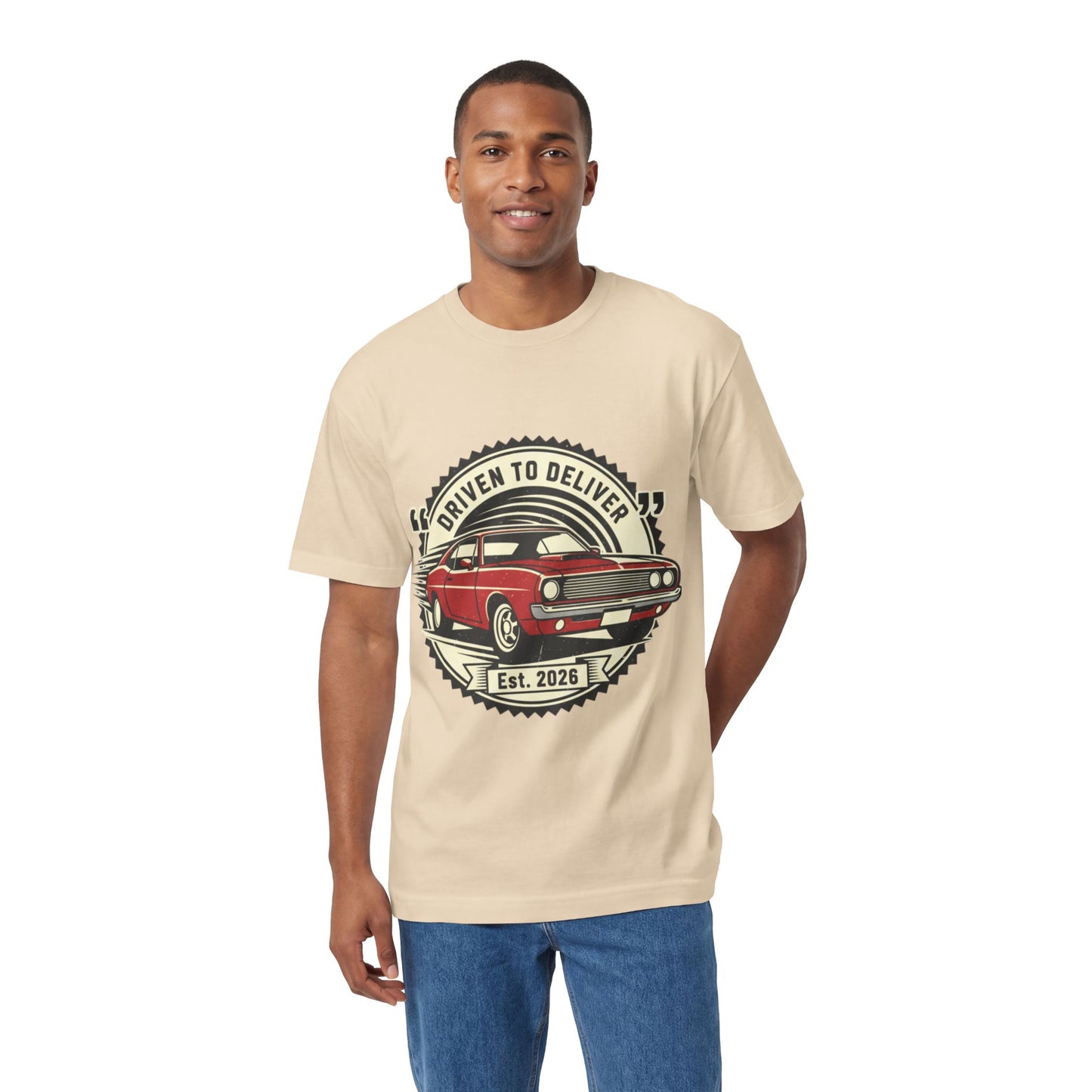 Vintage Red Muscle Car T-Shirt | Driven to Deliver Co.