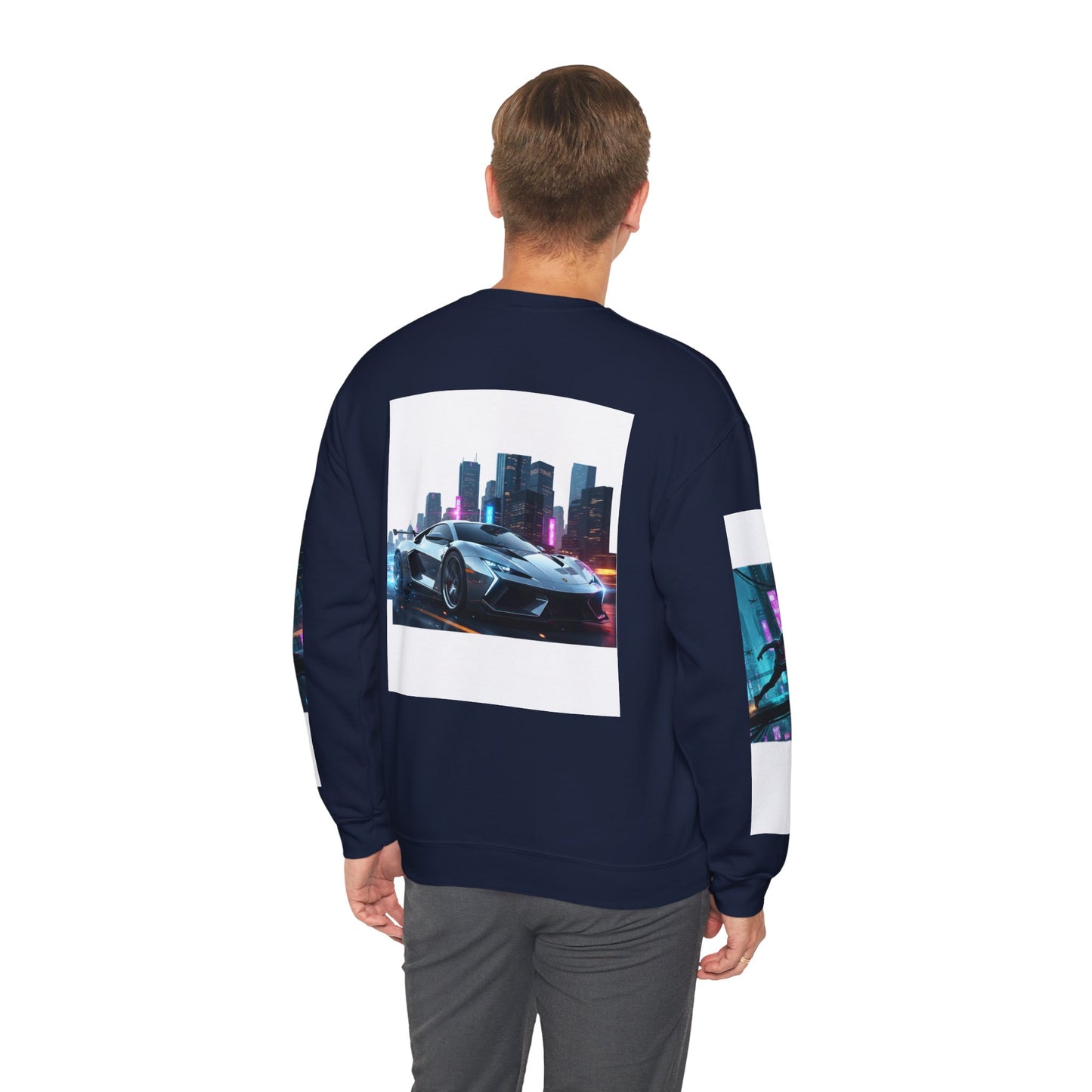 Cyberpunk Cityscape Graphic Sweatshirt - Neon Dystopian Streetwear | Driven to Deliver Co