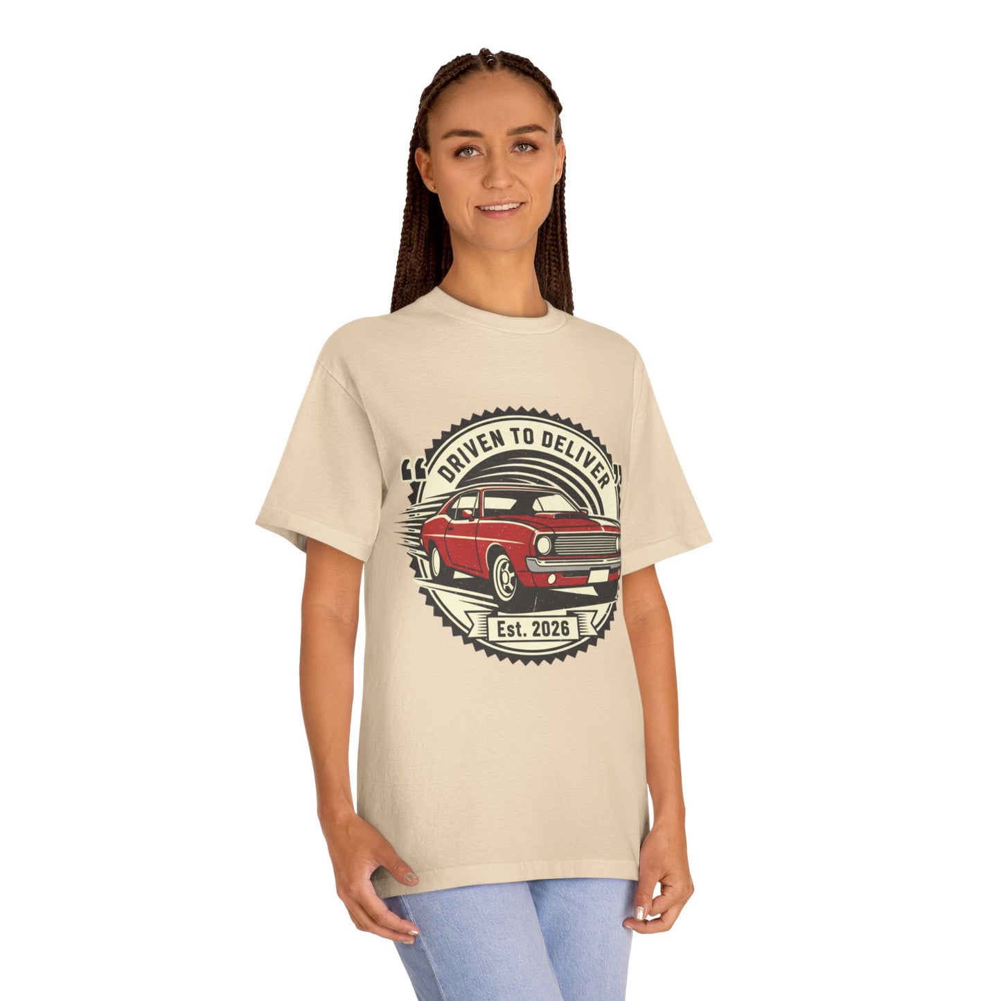 Vintage Red Muscle Car T-Shirt | Driven to Deliver Co.